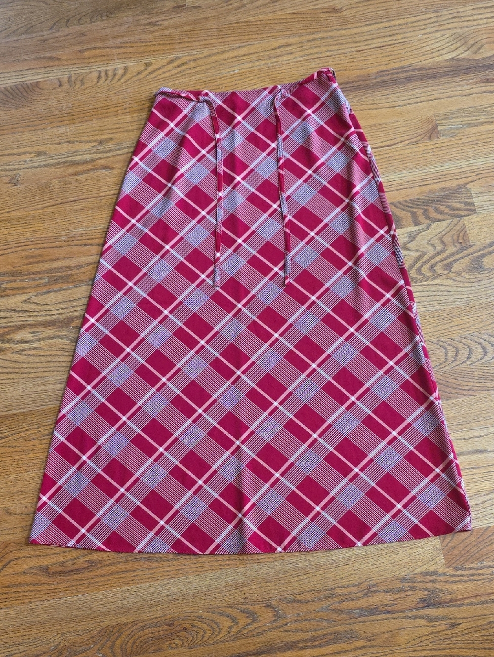 Liz Claiborne Red Plaid A-Line Skirt